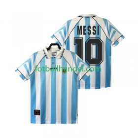 Herre Fotballdrakter Argentina Lionel Messi 10 Hjemme Retro 1996 1997 Kortermet